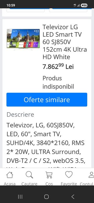 Vând televizor LG defect