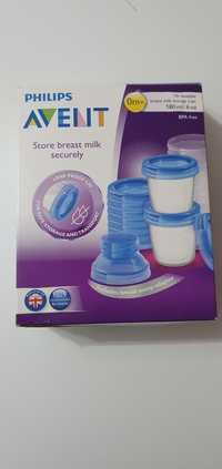 Recipiente pentru stocarea laptelui matern, 10 bucati, Philips Avent