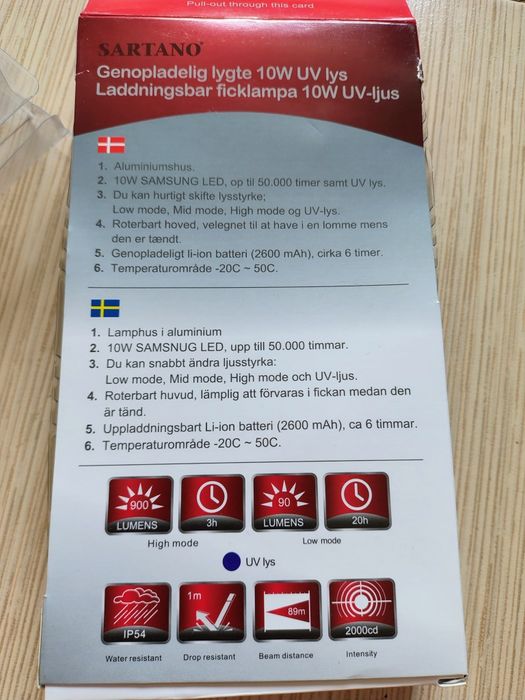 Lanterna led Sartano