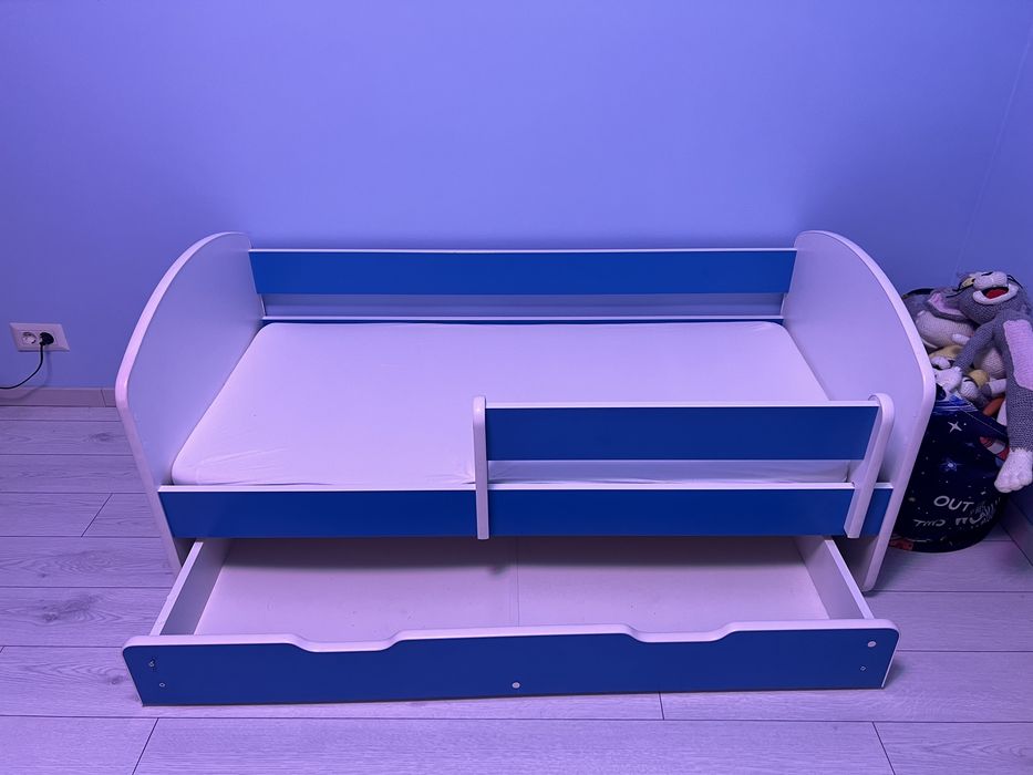 Pat copii cu sertar și saltea Patrula Cățelușilor