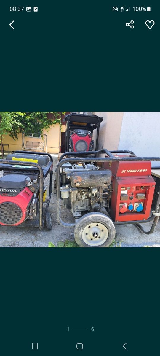 Generator Curent Trifazic Masina Taiat Asfalt Drujba BetonArmatPicamer