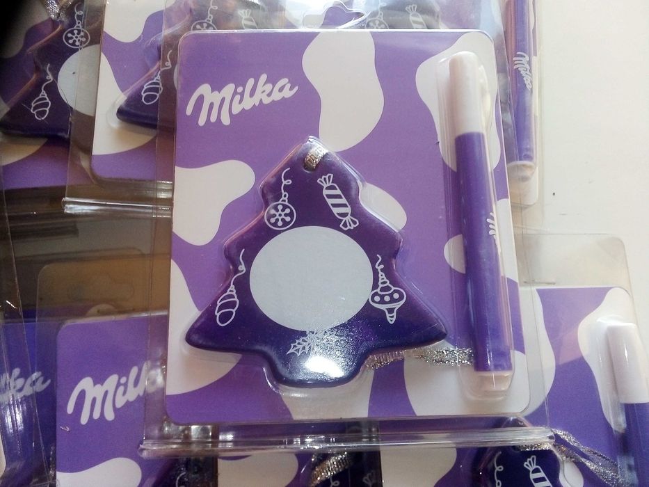 Коледна играчка Milka с маркер 46 броя нови