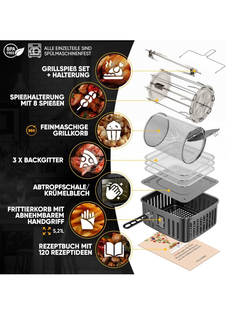 Stillstern Hot Air Fryer 12 L