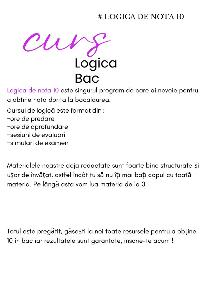Meditatii logica bacau