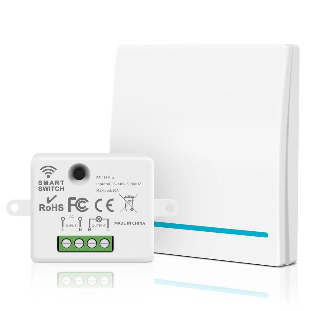 Безжичен RF Smart ключ с два канала + 2 приемника – 433MHz, 220V, 10А