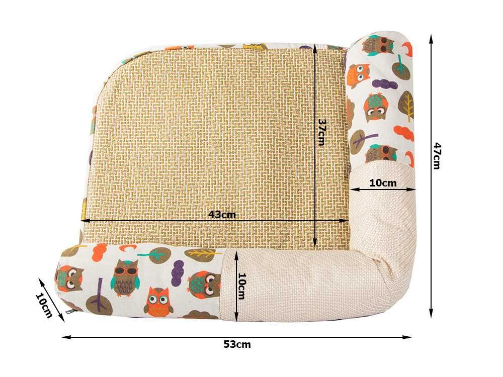 Pat pentru pisici 2-in-1 saltea confortabila si sisal 53 x 47 cm