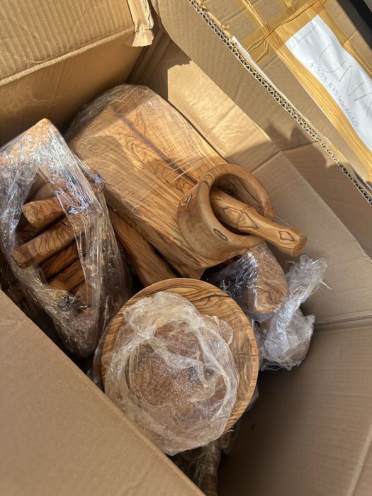 Дъски за рязане от маслина (купа,чинийки,хаван)