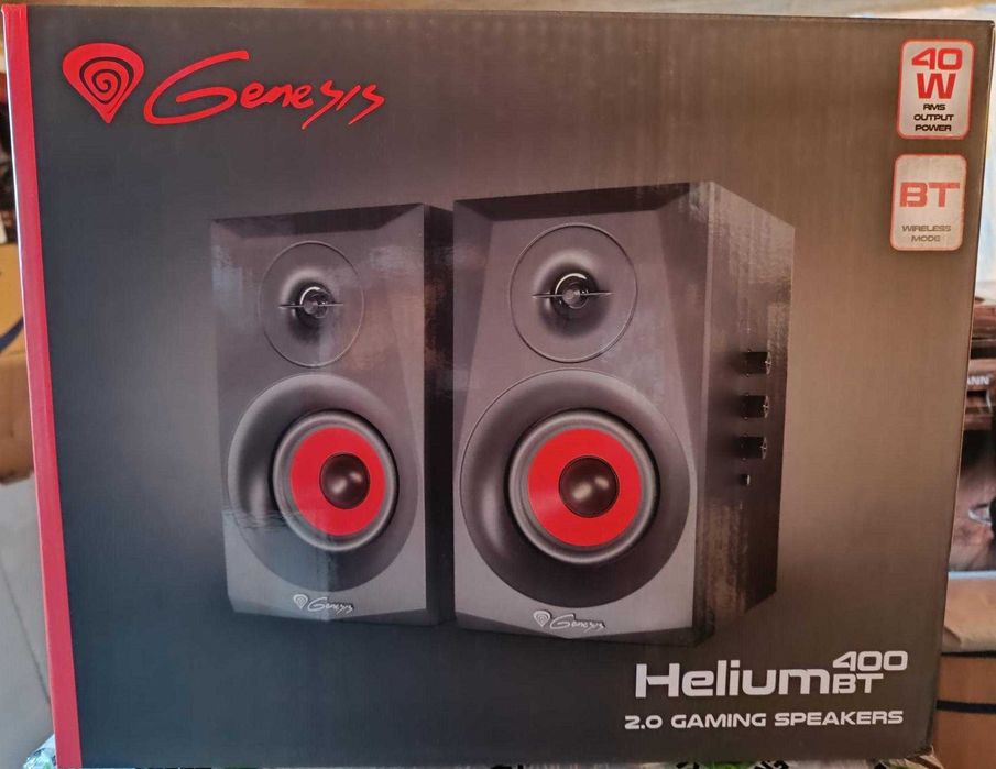 Boxe 2.0 Genesis Helium 400BT noi, in cutie