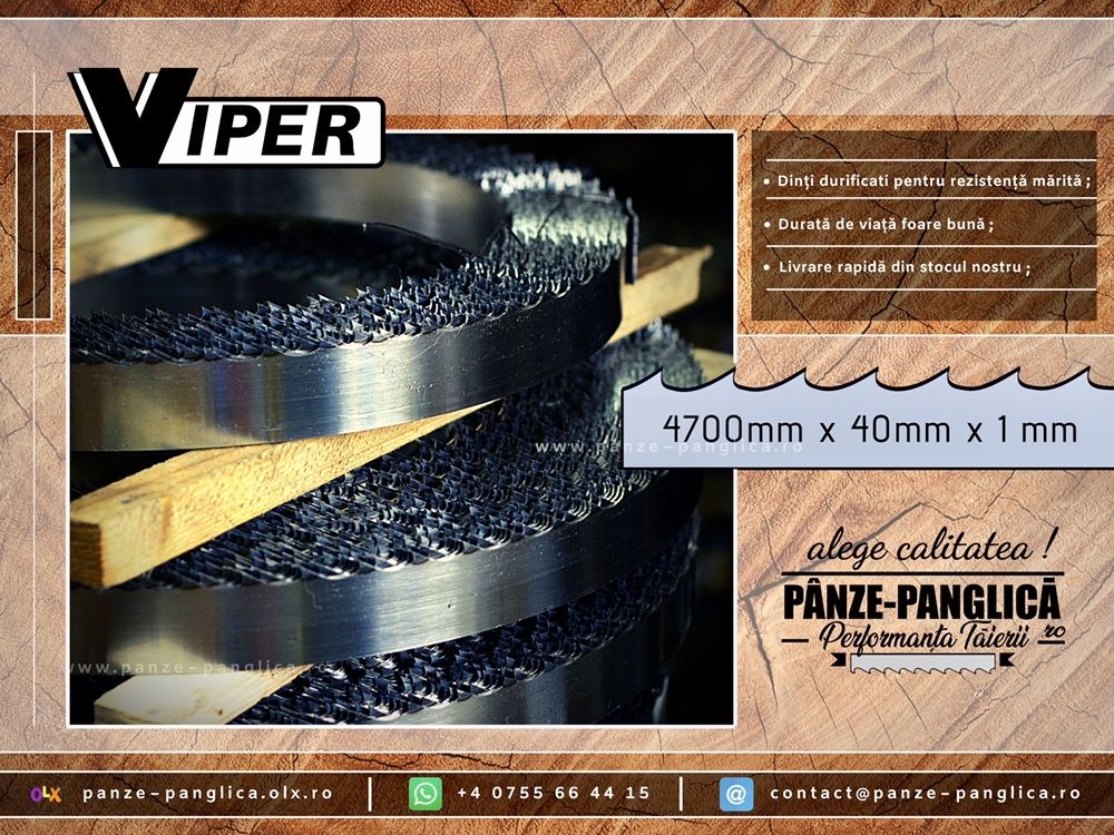 VIPER SILVER 4700x40x1 - Panza panglica banzic pentru buștean