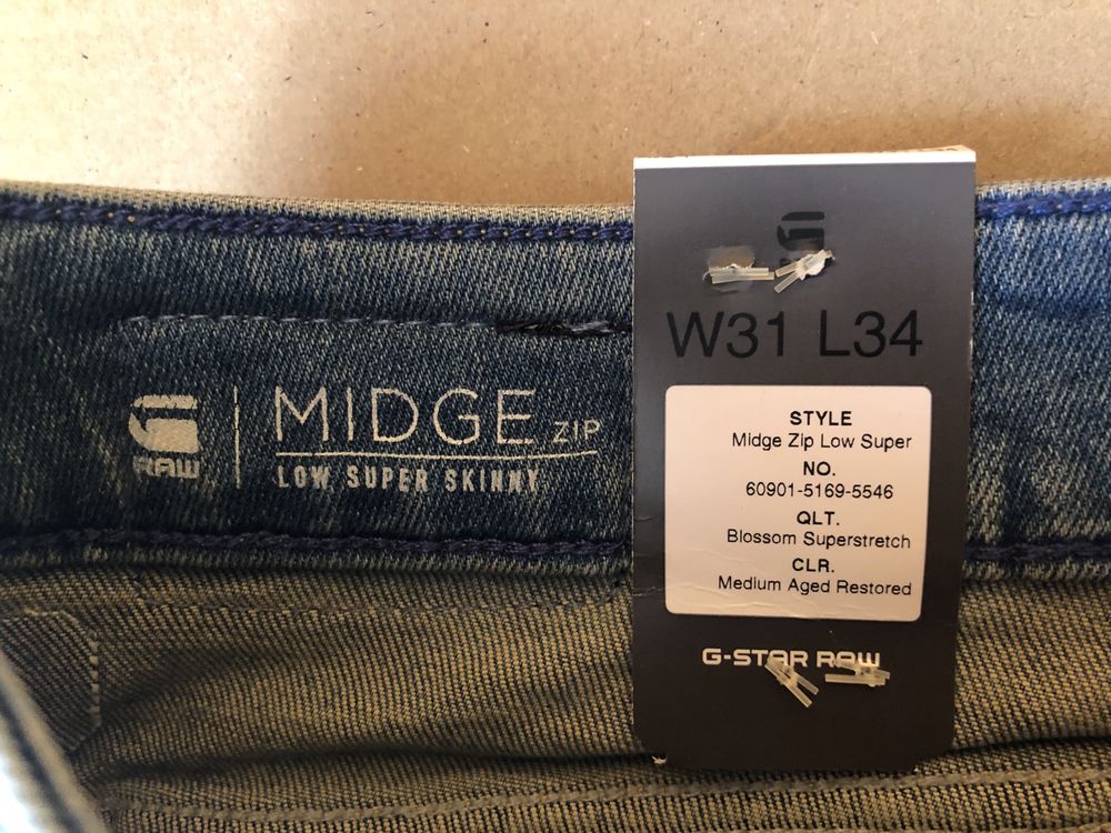 G-Star RAW Midge Zip Low Waist Super Skinny ОРИГИНАЛНИ дамски дънки 30
