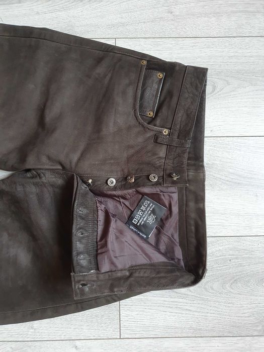 Pantaloni de piele BUFFALO (rock, motor) - Marimea 33 (Talie 84 cm)