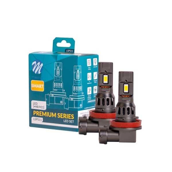LED крушки M-TECH SMART PREMIUM H4/H7/H11/HB3/HB4-12V-6000K,к-т/2 бр./