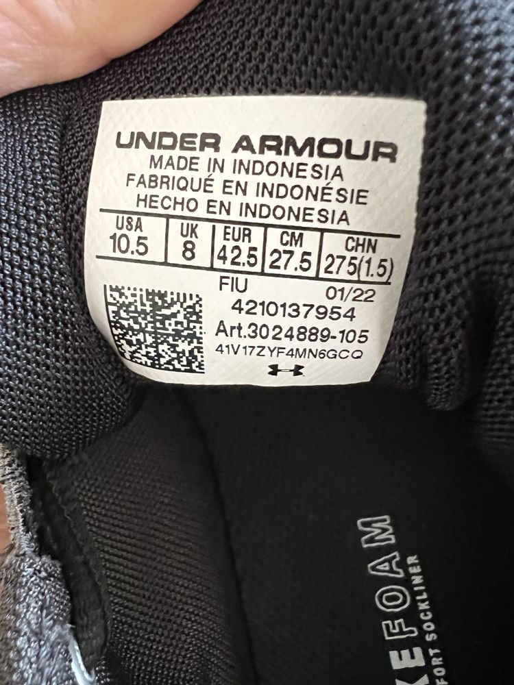 Маратонки under armour н. 42,5