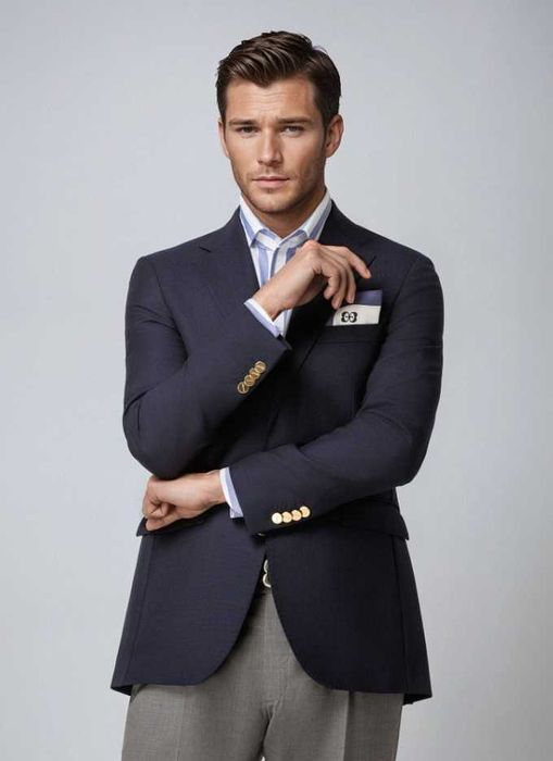 Sacou blazer de lux Eduard Dressler 52 XL 100% lana extrafina butoni