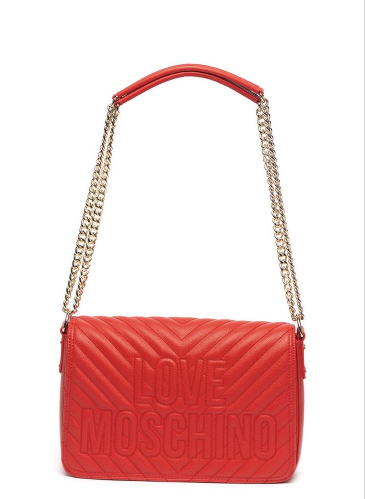 Червена чанта Moschino