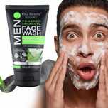 Kiss Beauty MEN Почистващ гел с активен въглен и алое вера