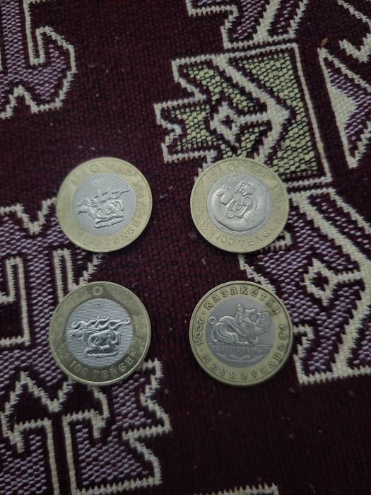 Редкие монеты 100 тенге, разные года, состояние хорошее, для коллекции