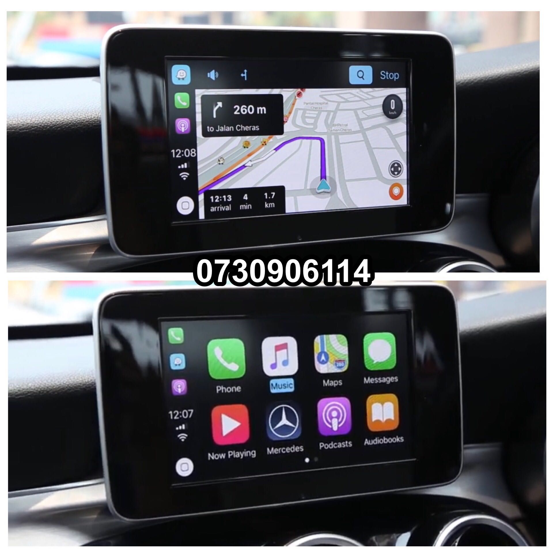 Interfata Carplay Mercedes Android Auto Waze Youtube C X205 GLC X253