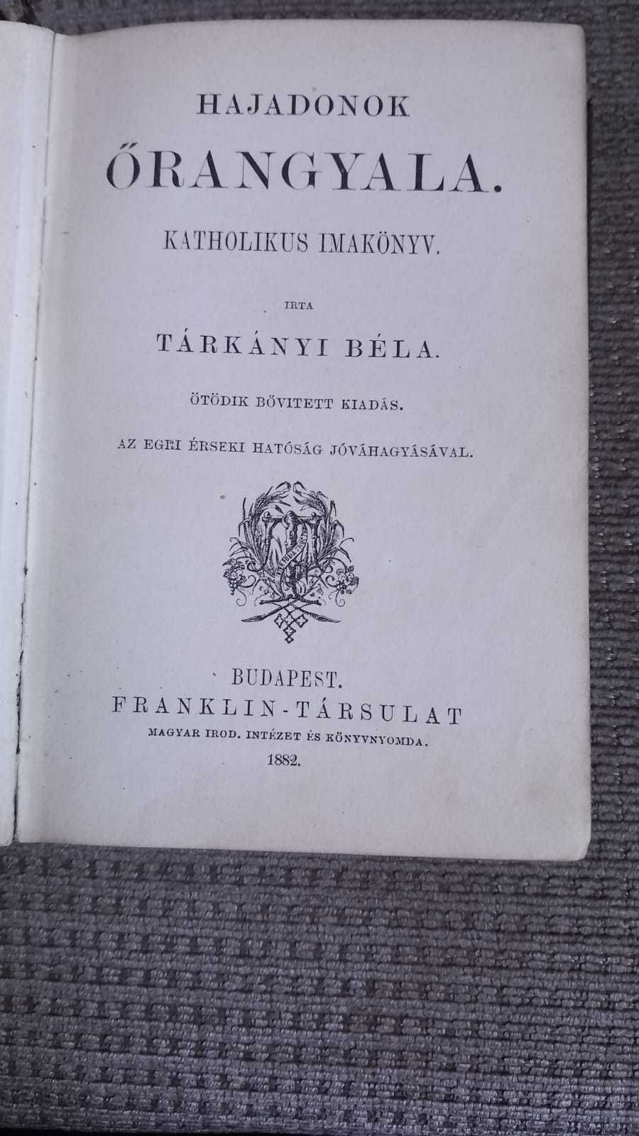 Cărți vechi din anul 1882.