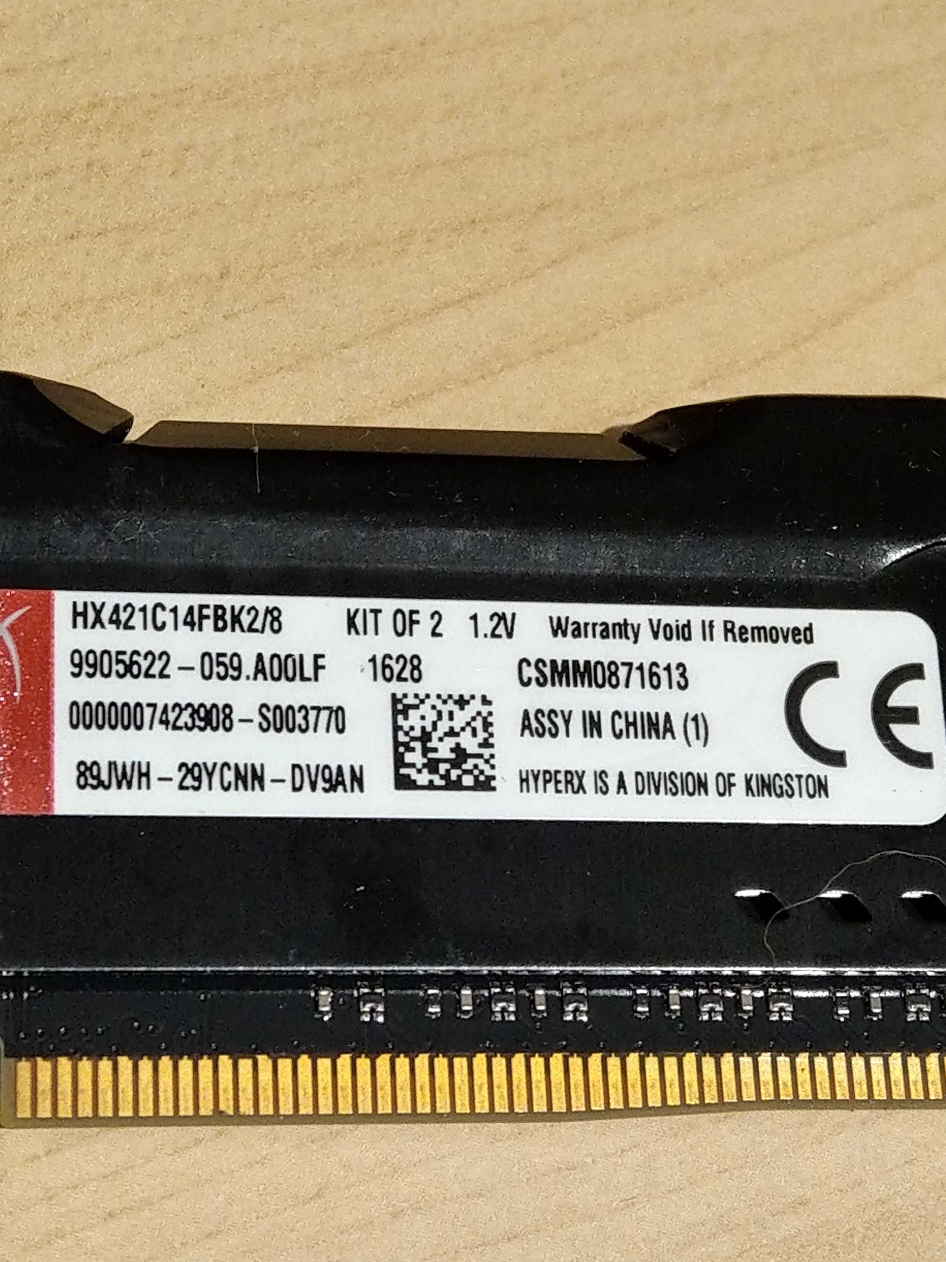 16GB Kingston HyperX Fury HX421C14FBK2/8