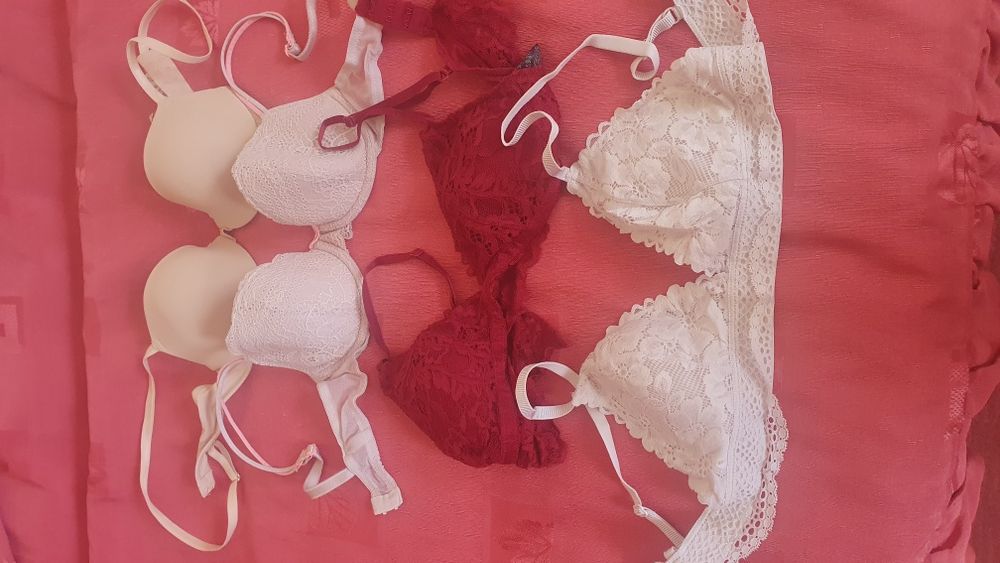 Lot sutiene dantela noi si foarte bune 85B bej H&M