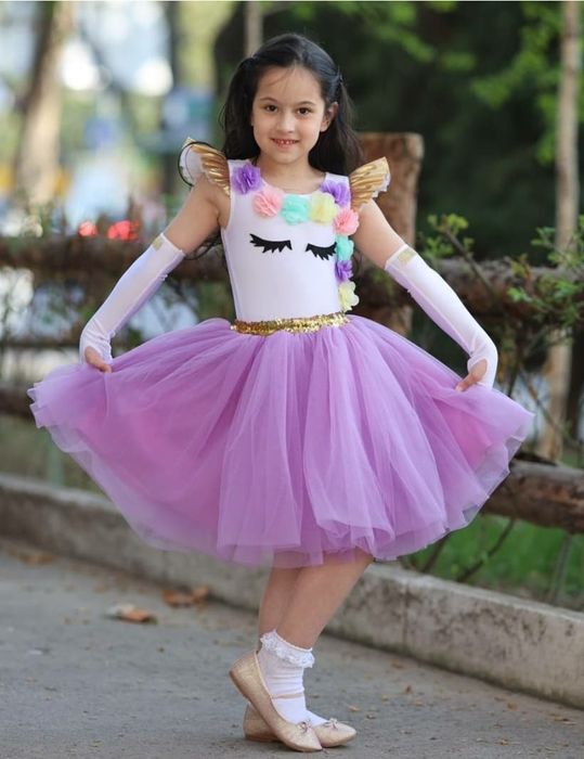 Ободок для девочки "Единорожка" + белые перчатки