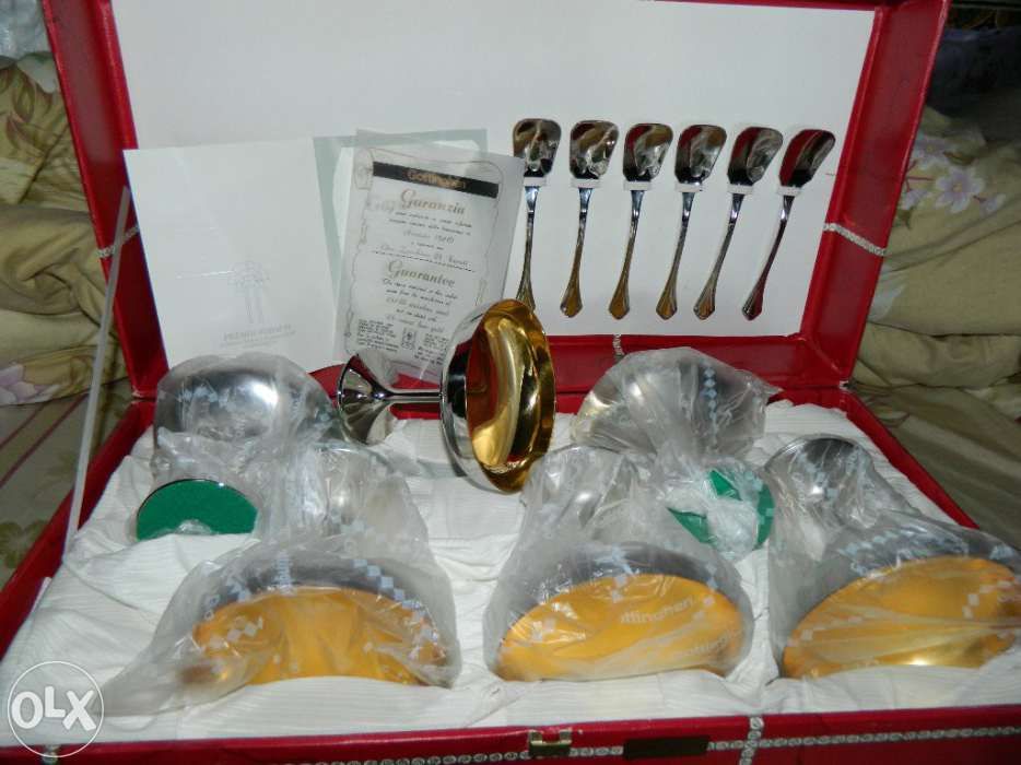 Cupe inghetata placate cu aur 24 k