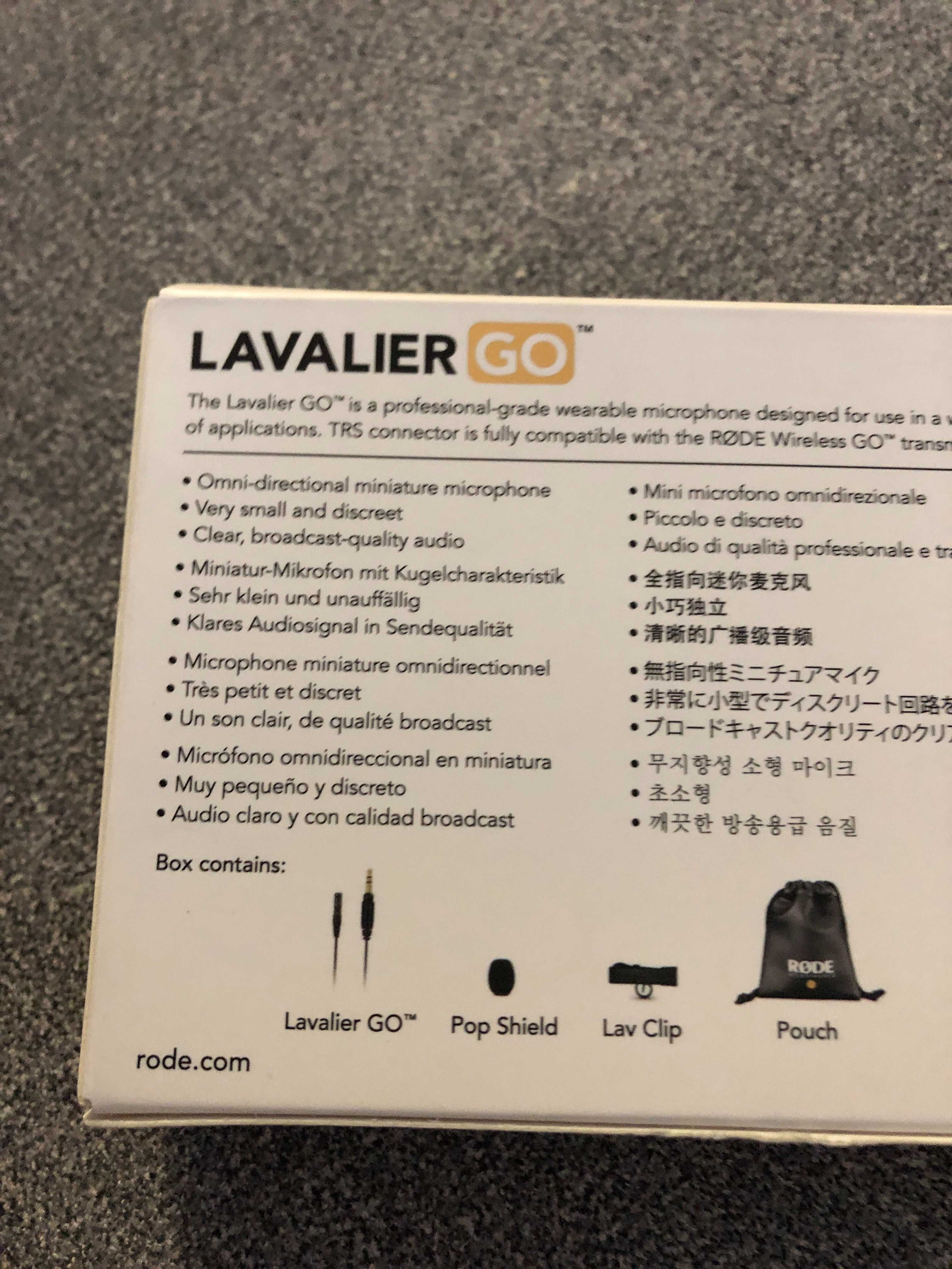 Microfon professional Rode Lavalier Go Nou Sigilat