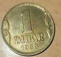 1 dinar/ динар от 1938г.