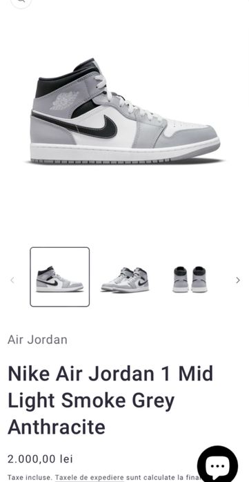 vand jordan 1 grey conditie 9/10 200 azi