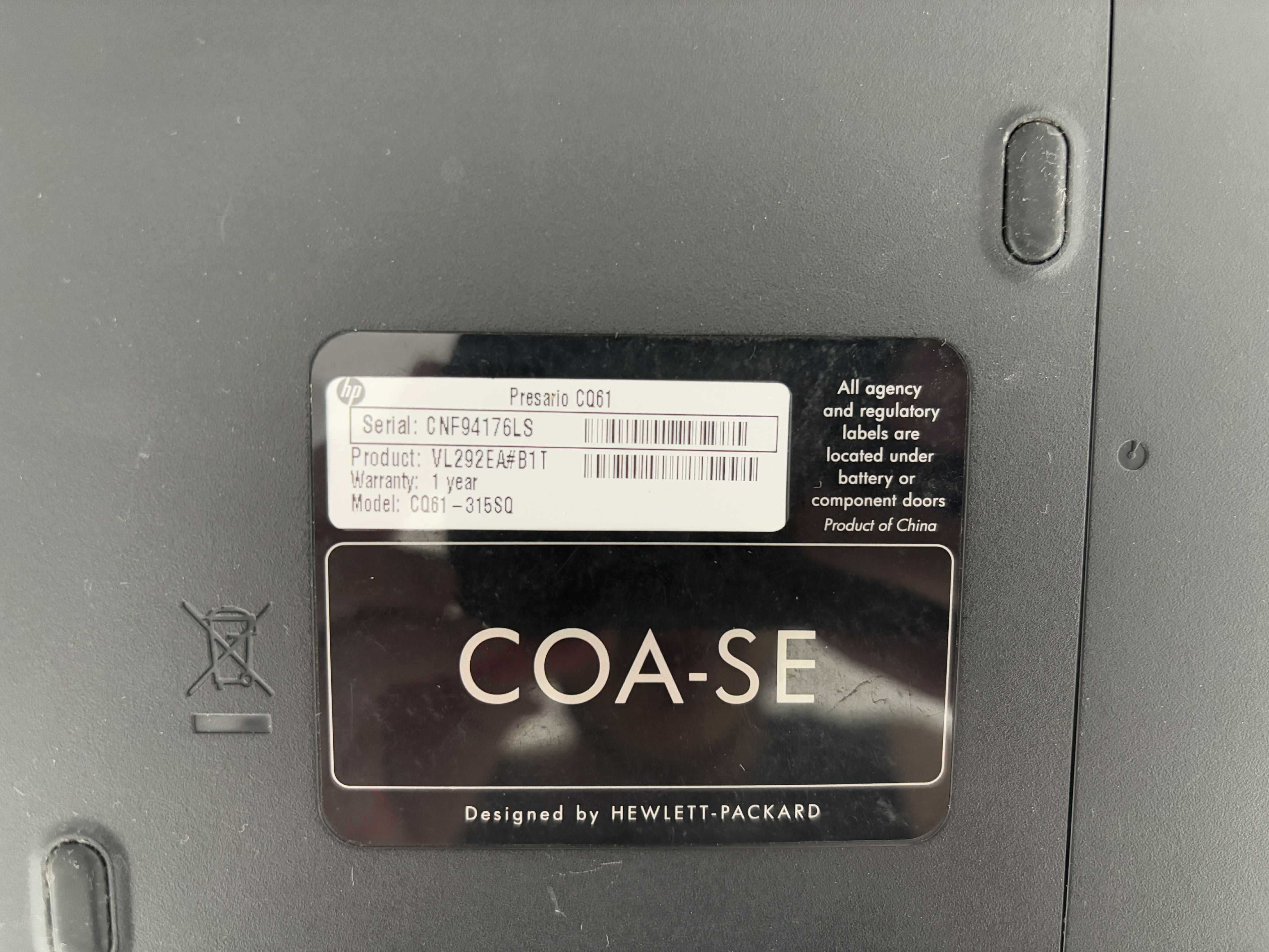 Двуядрен Лаптоп Compaq Presario CQ61