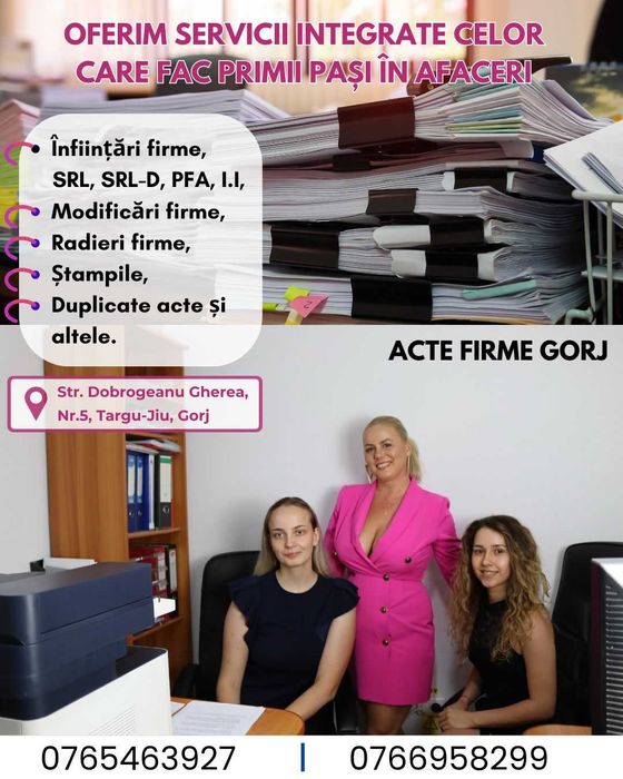 Infiintari, modificari, suspendari, radieri firme