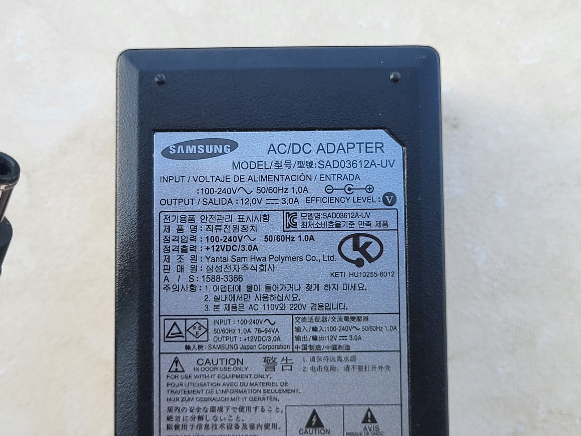 Alimentator Samsung  12V 3A 36W mufa cu pin 6.5x4.4mm