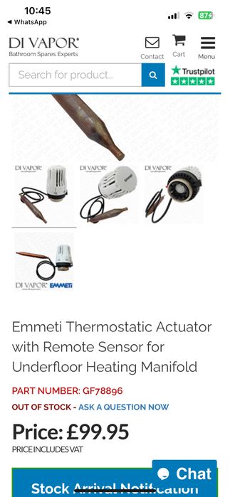 Termostat emmeti actuator