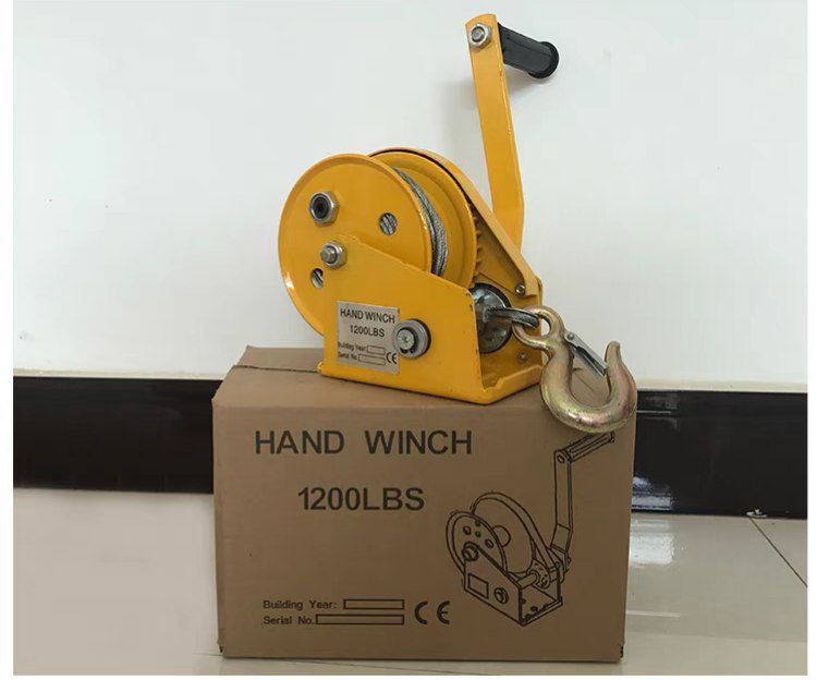 Ручная лебёдка с редуктором / ruchno'y tal libo'tka/10 мм трос 1200 LB