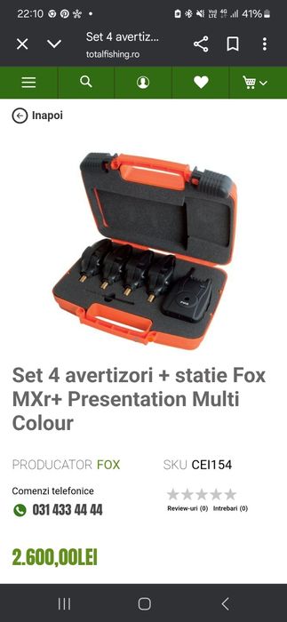 Lansete Sportex. Rodpod/Avertizori FOX. Mulinete DAIWA