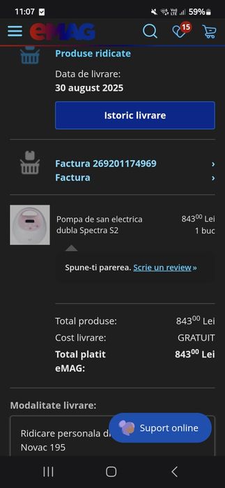 Pompă electrică sân Spectra S2 Plus dubla