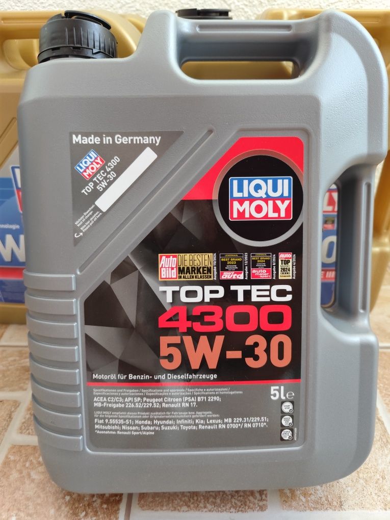 Моторно масло Liqui Moly 5w30 TOP TEC 4300 5лщ литра