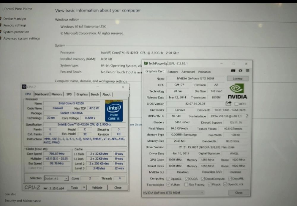 Lenovo Y50-70, i5-4210H, GTX 860M 2GB, 8GB RAM