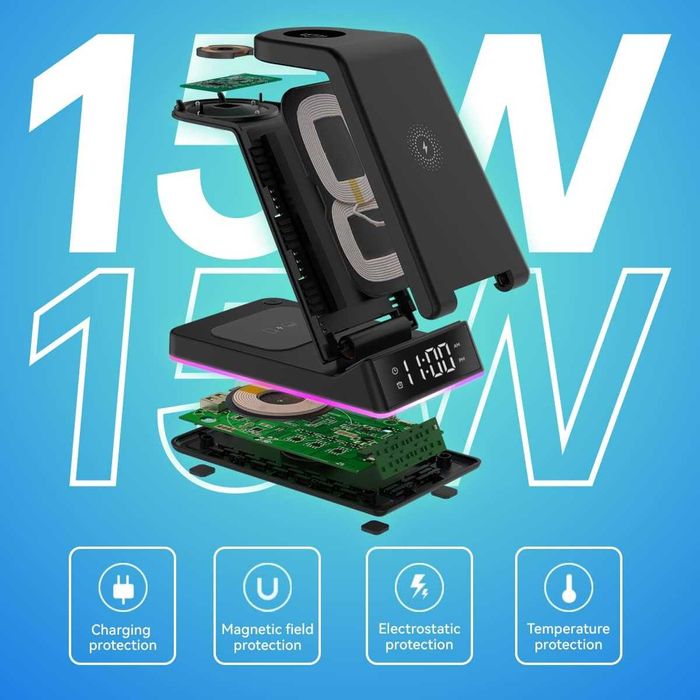 Charging station(incarcator)wifi , cu LCD ceas, REDUS de la 200 RON