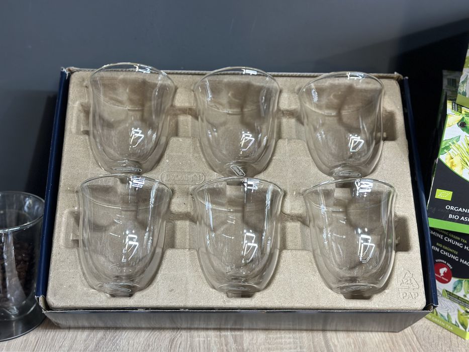 Set 6Pahare delonghi 270ml borosilicat