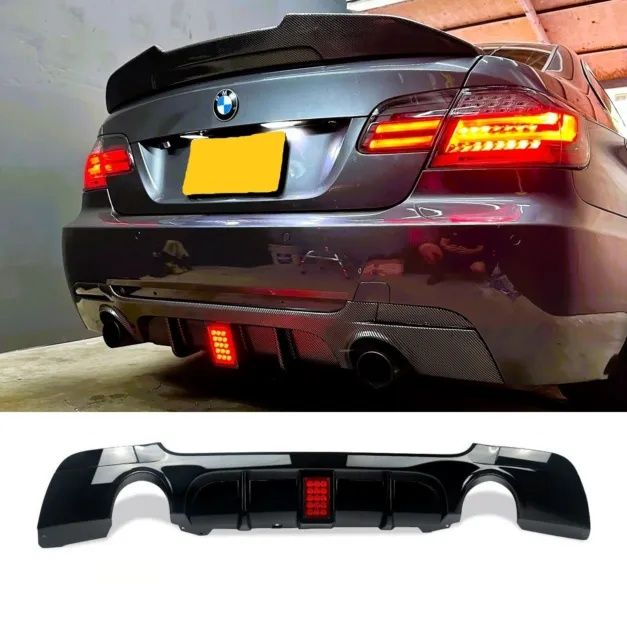 Бмв Е92 Е93 Оребрен Дифузьор / Добавка за задна броня / BMW E92 E93