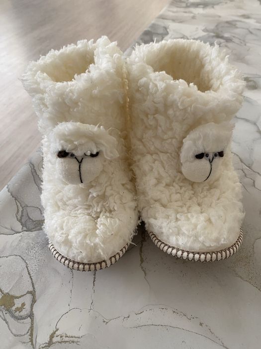 Теплые домашние тапочки для дома чистая овчина натуралка