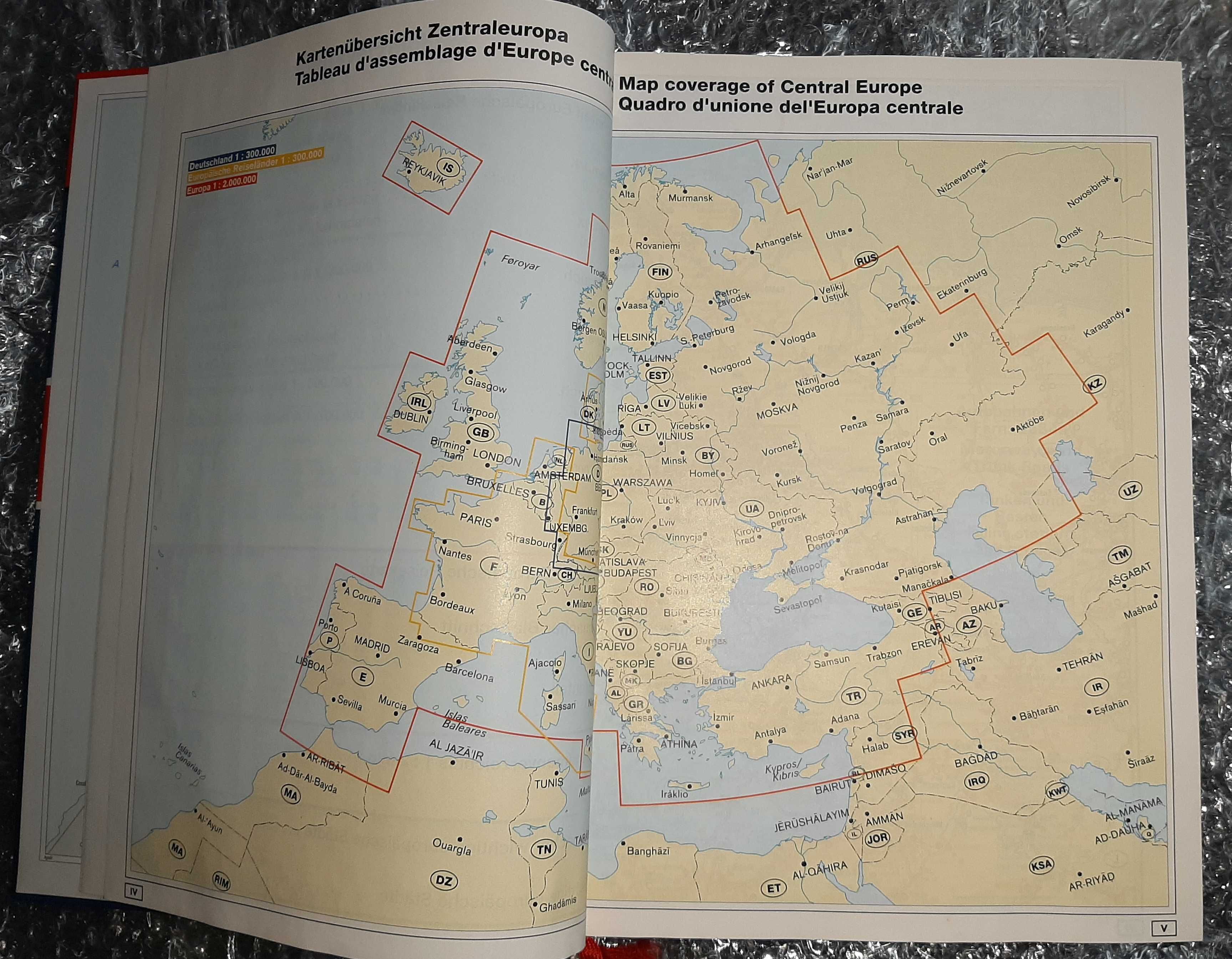 Автомобилен пътен атлас Германия и Европа  Autoatlas 1999/2000