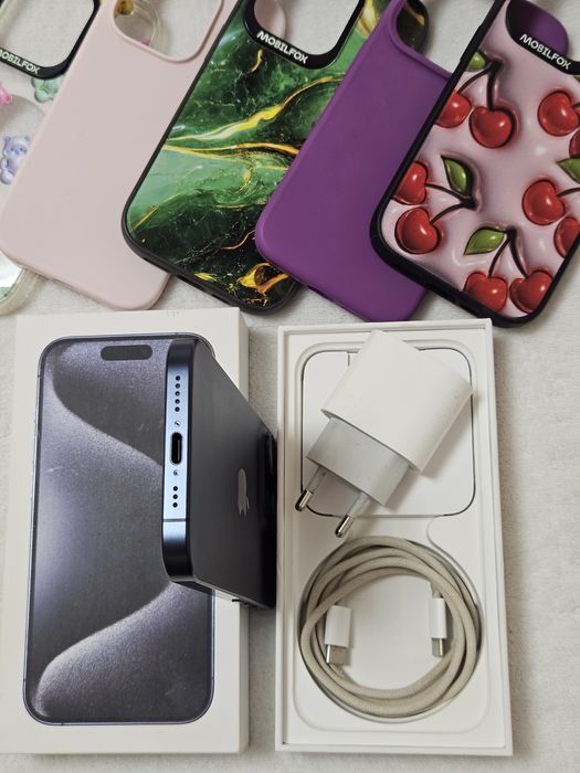 Iphone 15 pro 128GB Blue Titanium Full box, ca nou