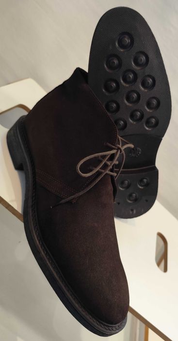 Ghete lace up 40 39 Old Signature NOI piele naturala moale suede maro