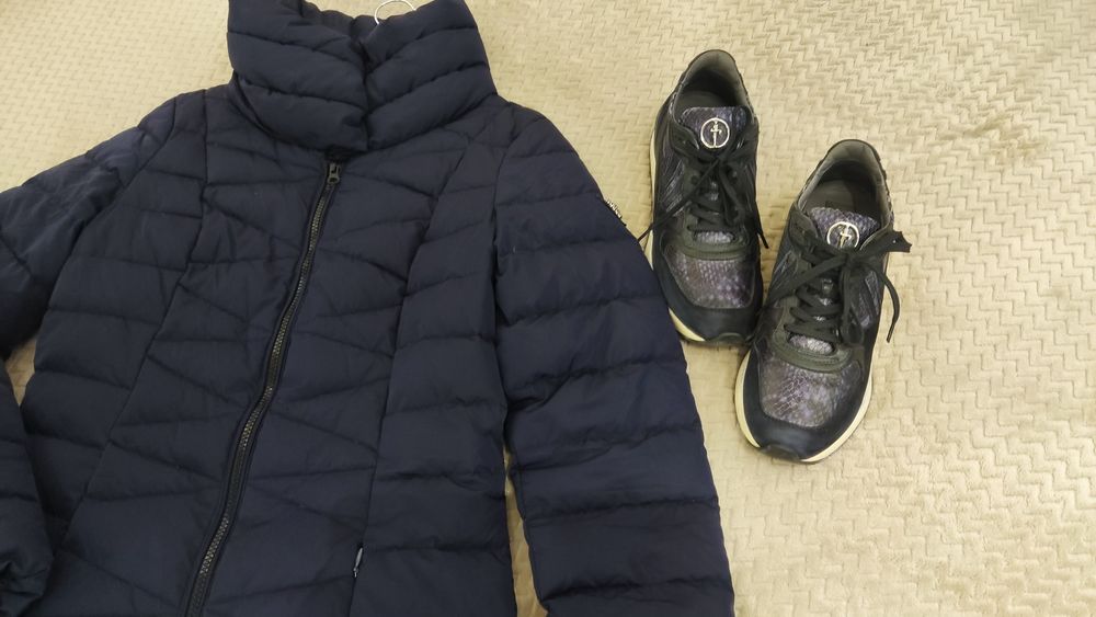 Guess Оригинално пухено  яке и обувки Cesare Paciotti  38