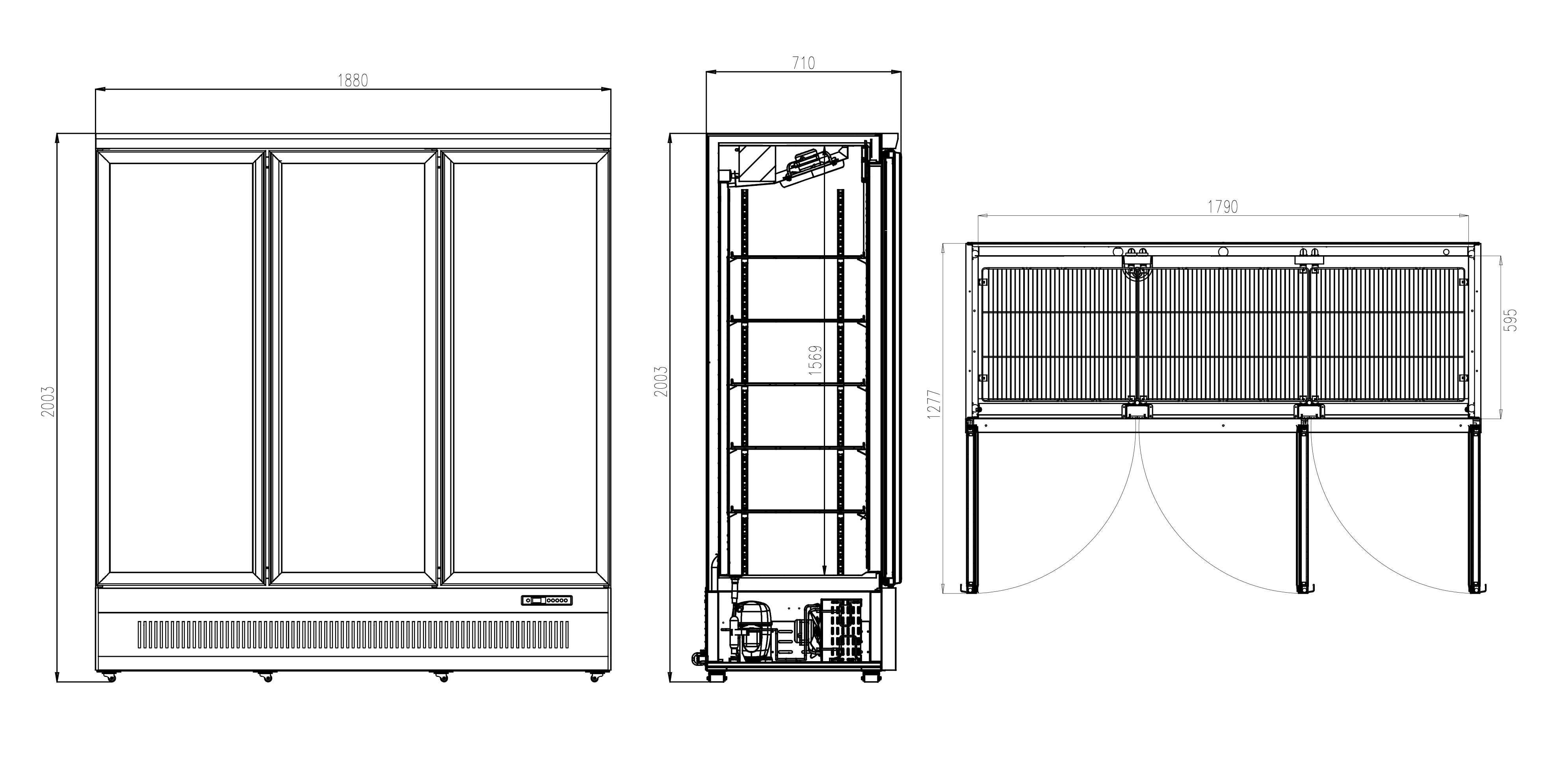 Vitrina Congelare -22 Atom Maxi ECONOMIC / Danemarca / 190x76x203, NOU