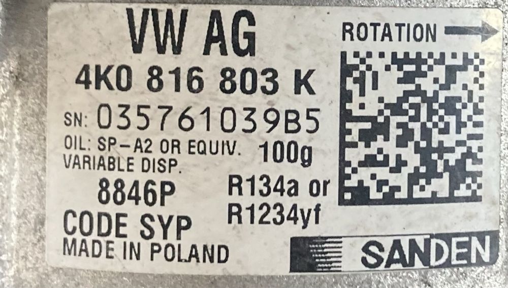 Audi a6 c8 2.0 tdi 204 кс Компресор Климатик