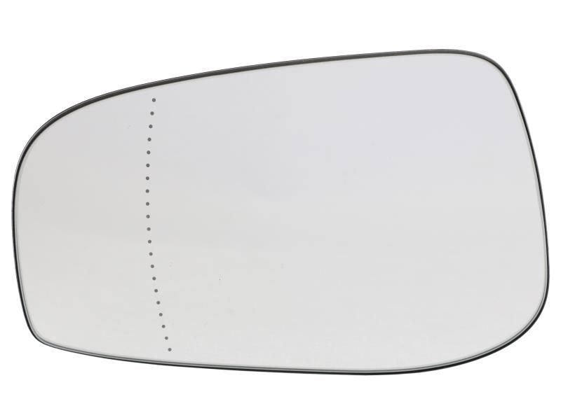 Geam oglinda exterioara cu suport fixare Volvo S60 (Rs/P24), 03.2004-2006; S80 (Ts/Xt), 2004-04.2006; V70 (P80), 06.2004-2006, partea Stanga, incalzit; sticla asferica; VS464A, Aftermarket